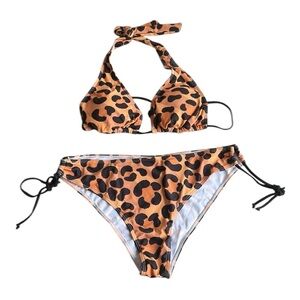 Animal Print Triangle Bikini Women’s Size XL